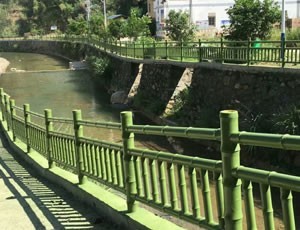 河道仿竹护栏 河道仿竹护栏